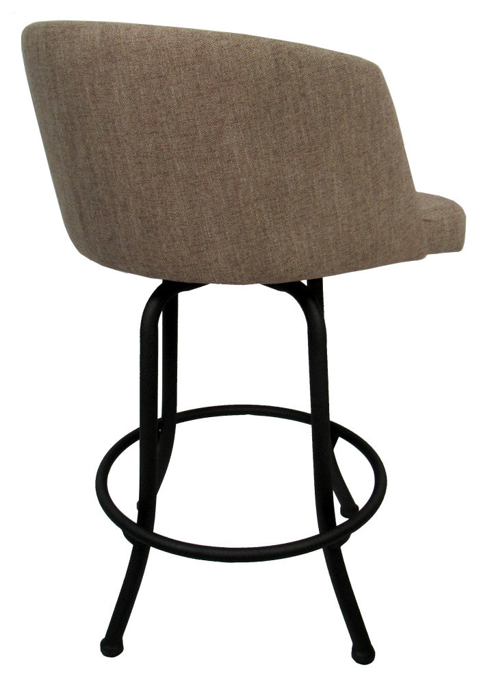 Swivel Counter Metal Bar Stool 26", 30" Extra Tall 34" - Joey, Basin Beige - Bla