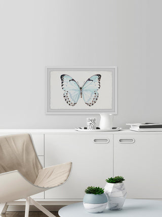 "Translucent Blue Wings" Framed Painting Print, 36"x24"