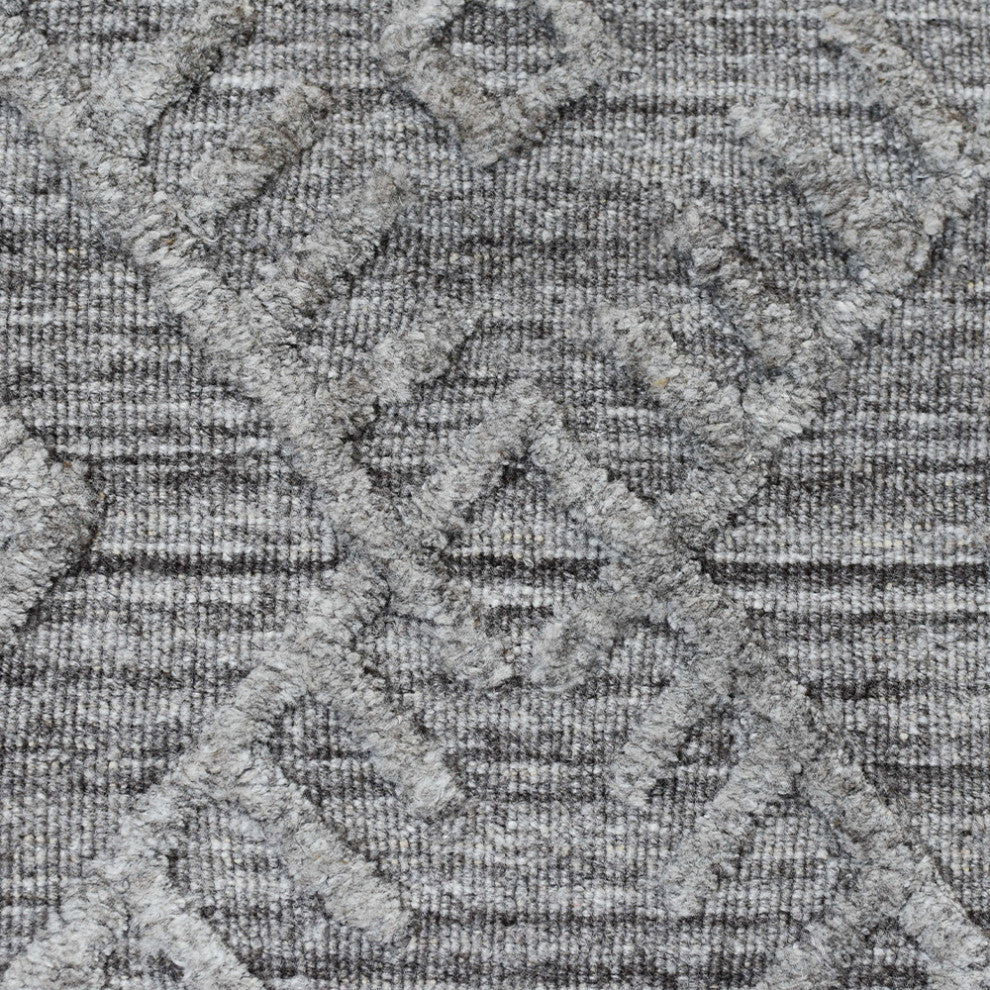 HAND WOVEN FLAT WEAVE KILIM POLYESTER AREA RUGS -Rectangle,Dark Gray,Geometric, [Rectangle] 3'x5'