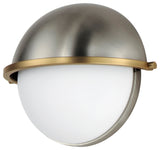 Maxim 12418 Duke 8" Tall Wall Sconce - Satin Nickel / Satin Brass