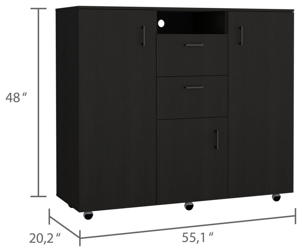 DEPOT E-SHOP Newport 3 Piece Bedroom Set, Cabinet Dresser and 2 Nightstands