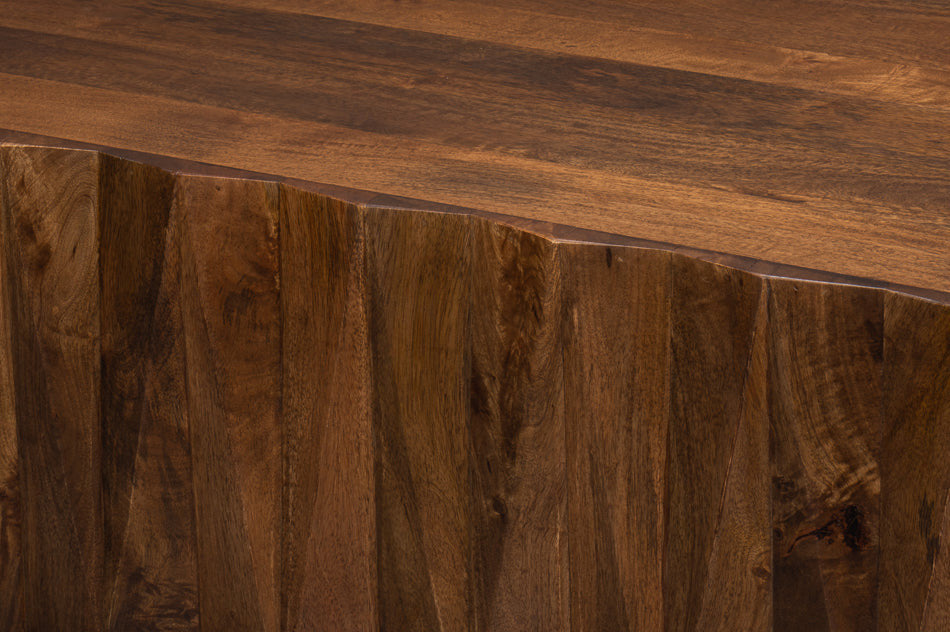 Denali Rectangle Cocktail Coffee Table Block Solid Wood