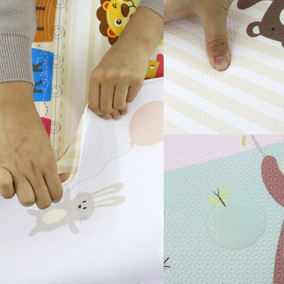 Baby Care Reversible Baby Playmat, Hot Air Balloon Alphabets