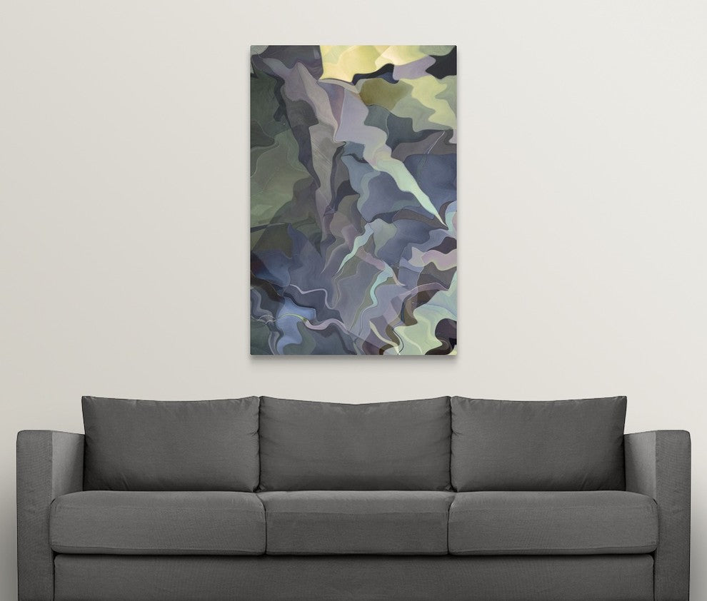 "Odyssey in Pearl" Wrapped Canvas Art Print, 32"x48"x1.5"