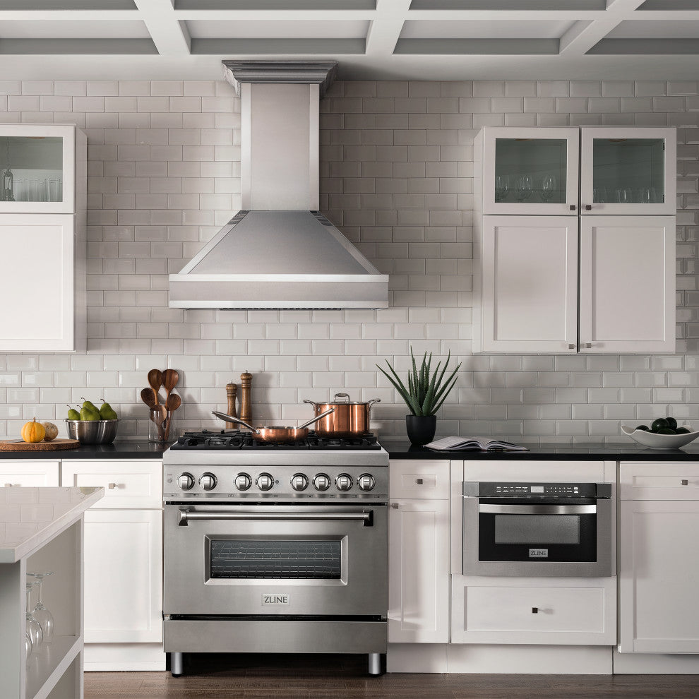 ZLINE 36" Dual Fuel Range With Griddle, Stainless Steel