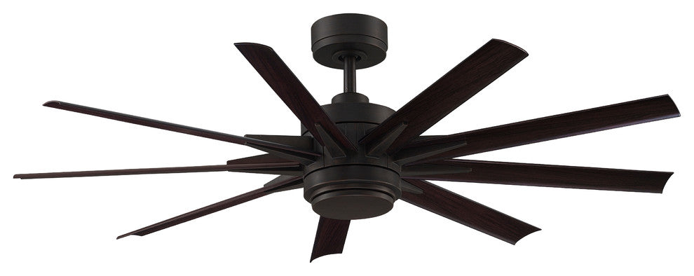 Odyn Ceiling Fan, Dark Bronze With Dark Walnut Blades, 56"