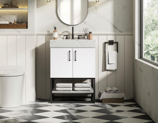 Home Living 24" Single Bathroom Vanity, White