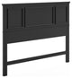 Hawthorne Collections Traditional Wood Full Queen Panel Headboard in Black