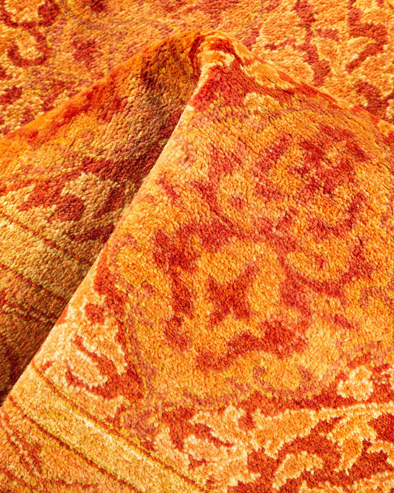 Mogul, One-of-a-Kind Hand-Knotted Area Rug Orange, 2'7"x11'7"