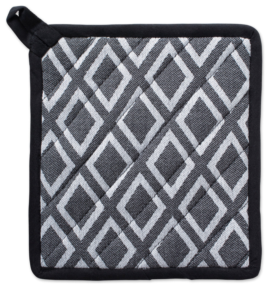 DII Black/White Diamond Pot Holder, Set of 2