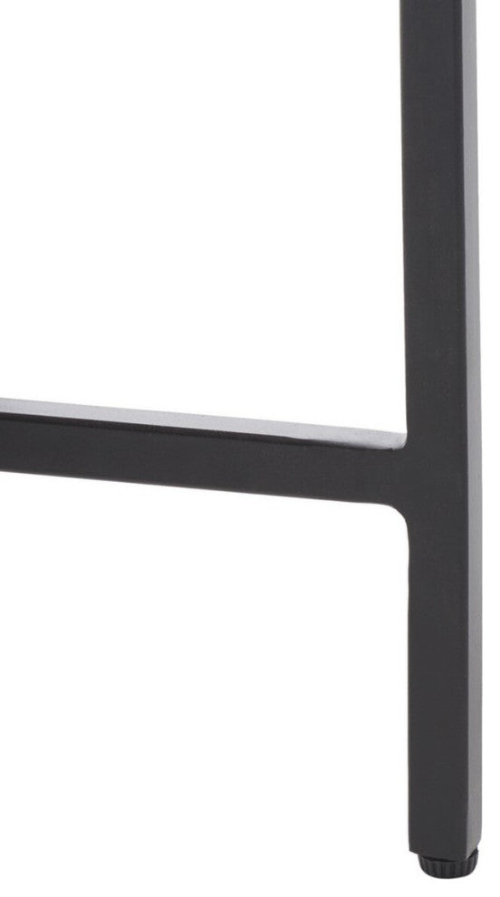 Safavieh Azula Stone Top Accent Table, Burnt Orange/Black