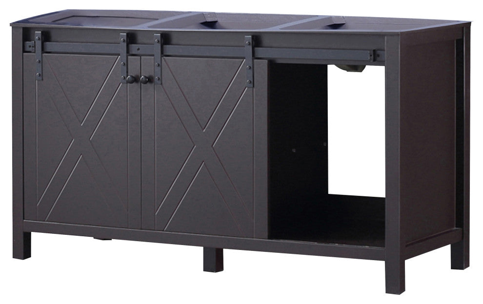 Marsyas 60" Brown Bathroom Bath Storage Vanity Cabinet Only
