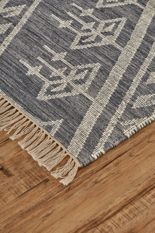Weave & Wander Bray Navy/Ivory Rug, 9'x12'