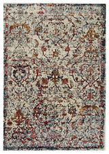 Hand Crafted Wool and Viscose Beige/Gold Contemporary, 5'x8'