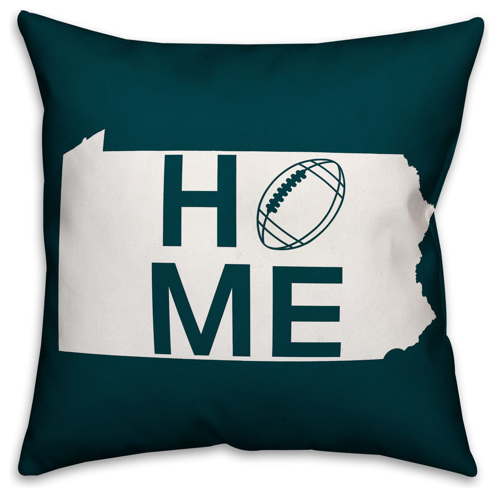 Philadelphia Home Football Outdoor Throw Pillow
