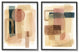 Geometric Shapes Abstract Transparent Clustered Forms Overlapped, 2pc, 24 x 30