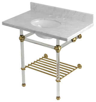 KVPB36MAB7 36" Console Sink with Acrylic Legs (8", 3 Hole)