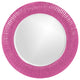 Bergman Glossy Round Mirror, Hot Pink