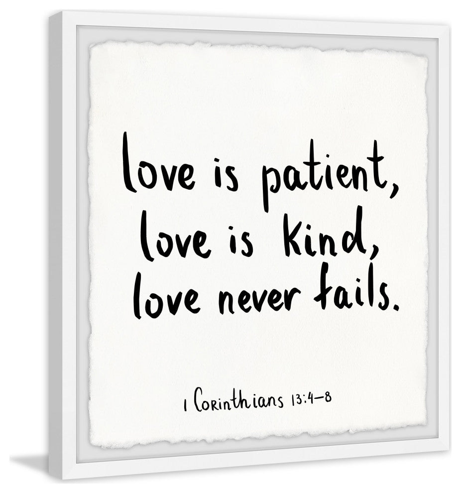"Love Is Kind" Framed Painting Print, 18x18