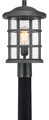 Quoizel CSE9010EK One Light Outdoor Post Mount Crusade Earth Black
