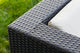 Ohana 7-Piece Deep Seating Sectional Set, Beige, Black Wicker