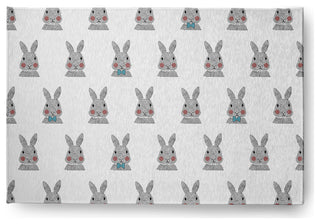 4' x 6' Bunny Fluffle Easter Chenille Indoor/Outdoor Rug