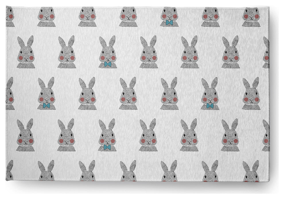 4' x 6' Bunny Fluffle Easter Chenille Indoor/Outdoor Rug