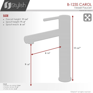 STYLISH Single Handle Bathroom Vessel Sink Faucet Brushed Stainless Steel Finish