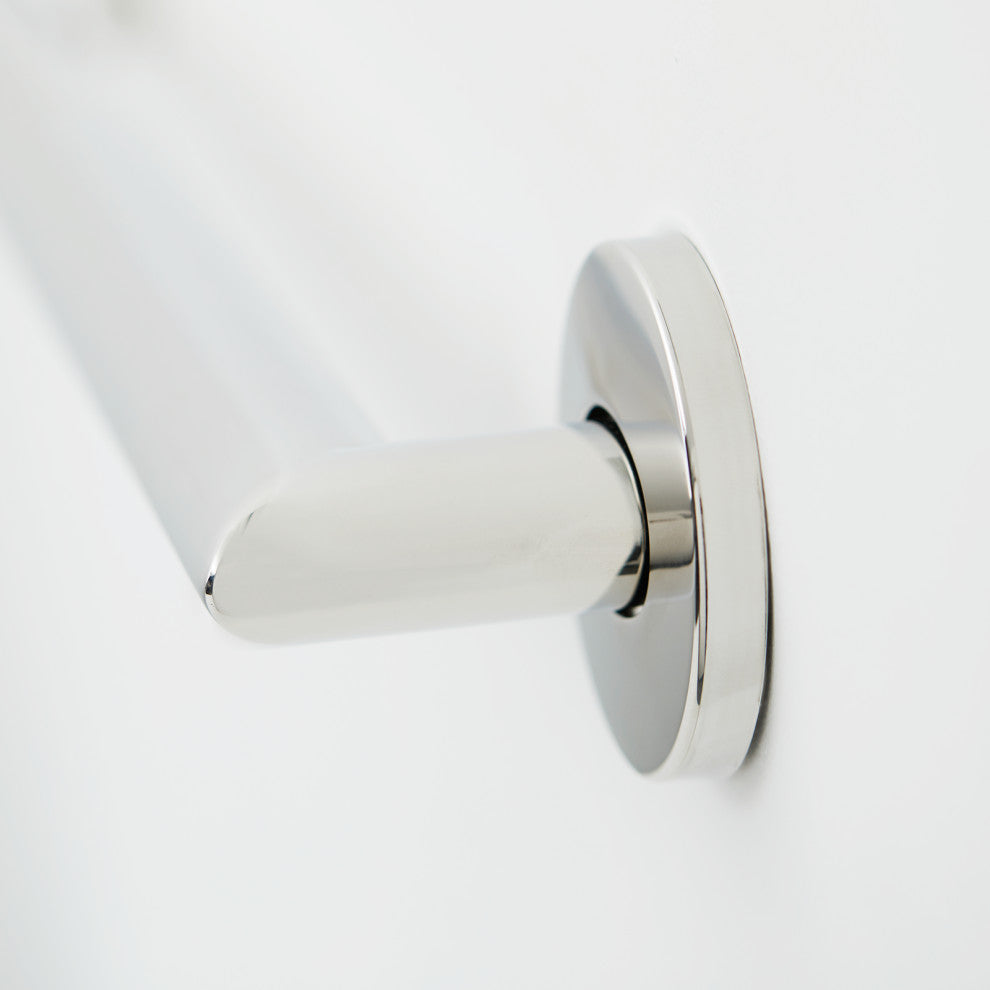 Coronado Designer Oval Bathroom Shower Grab Bar, Mitered Corners, Polished, 42"