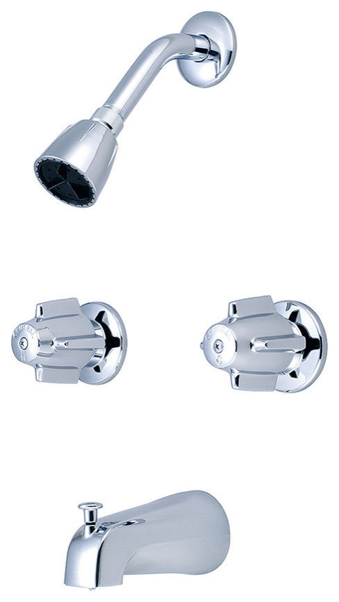 Central Brass Two Handle Tub & Shower Set