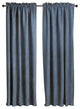 84" by 52" Microsuede Blackout Curtain Panels, Set of 2, Aqua Blue, Indigo