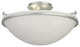 Plain Large Semi-Flush, Vintage Platinum Finish, Opal Glass