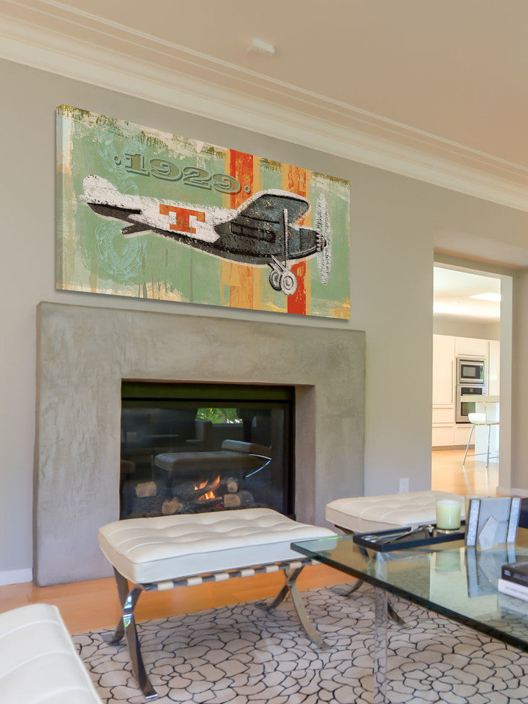 "Vintage Plane 1929" Painting Print on Wrapped Canvas