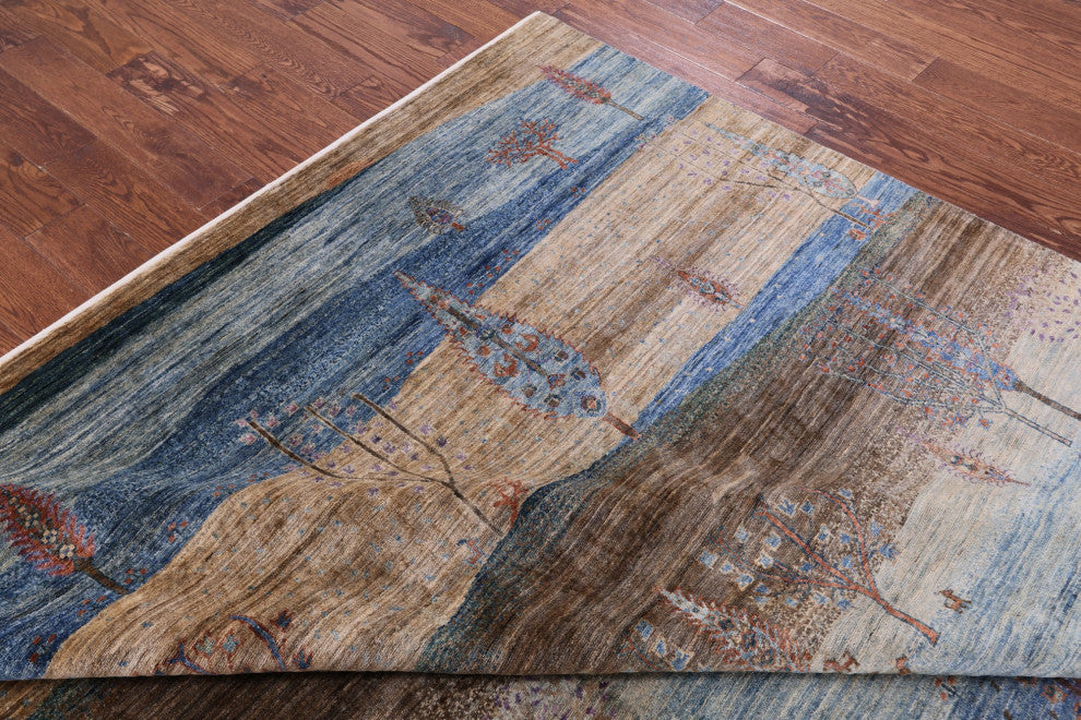 Hand Knotted Tribal Persian Gabbeh Wool Rug 8' 3" X 9' 9" Q9685