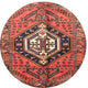Ahgly Company Indoor Round Traditional Area Rugs, 4' Round
