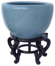 Light Celadon Planter In Japanese Style Porcelain Container, 22", Light Celadon