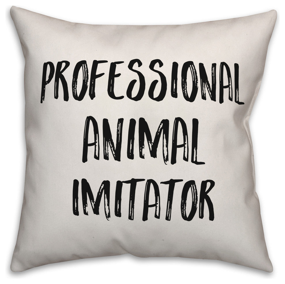 Professional Animal Imitator, Throw Pillow, 16"x16"