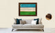 Uzbekistan Country Textured Flag Print With Brown Gold Frame, 19"X27"