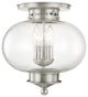 Livex 5037-91 3-Light Brushed Nickel Ceiling Mount, Brushed Nickel