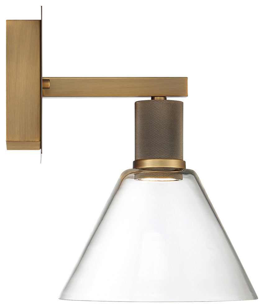 Access Port Nine 1-Light Martini LED Wall Sconce Brushed Brass