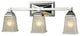 Thomas Lighting Sinclair 3 Light Bath In Polished Chrome With Frosted Glass