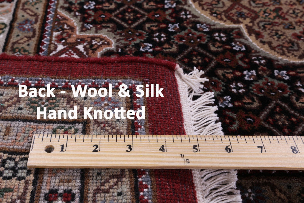 8' 2" X 10' 4" Persian Tabriz Wool and Silk Handmade Rug Q8903