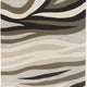 5'X8' Natural Beige Hand Tufted Abstract Waves Indoor Area Rug