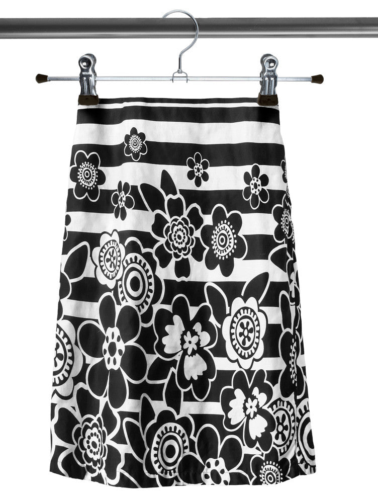 12" Pant Hangers, 2 Clips, Set of 10, Black