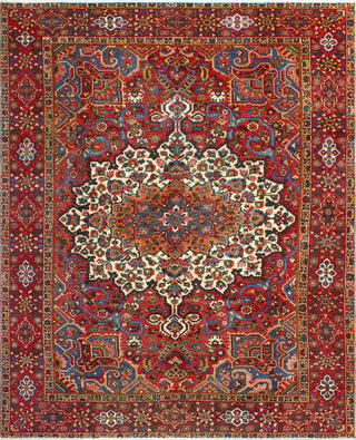 Fine Vintage Bakhtiari Cidem Red/Ivory Rug, 9'10 x 12'3