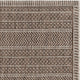 8' Round Mocha Geometric Pattern Indoor Outdoor Area Rug