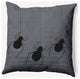 20" x 20" Hanging Spiders Indoor/Outdoor Polyester Throw Pillow, Steel Gray