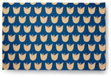 Simple Tulip Design Spring Chenille Rug, Dark Cobalt Blue, 4'x6'