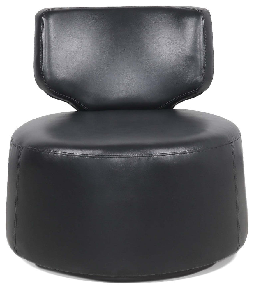 Faux Leather/Fabric Side Chair with Metal Base, Black, 29'' X 29''