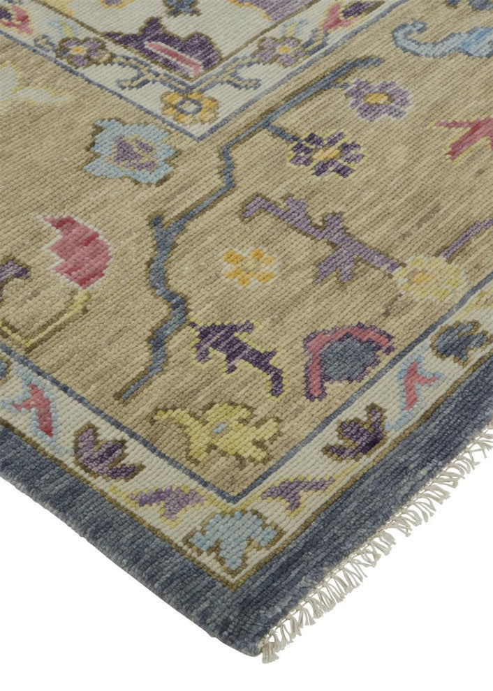 Weave & Wander Larson Traditional Persian, Gold/Blue/Purple, 2'x3'